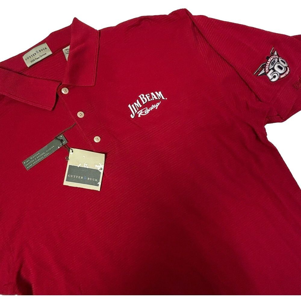 Jim‎ Beam 89th Indianapolis 500 Racing Polo Shirt Mens Large 2005 Pima Patch NEW